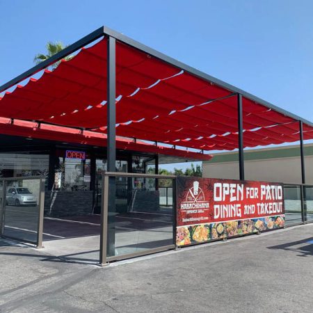 Commercial Slide Wire Awnings